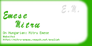 emese mitru business card